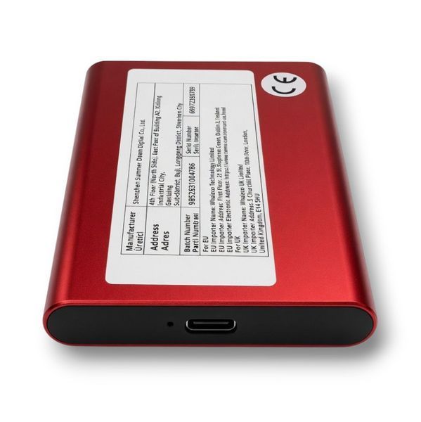 Портативный внешний SSD диск 4TB USB Type-C USB 3.1 металлический красный Portable SSD S102 фото